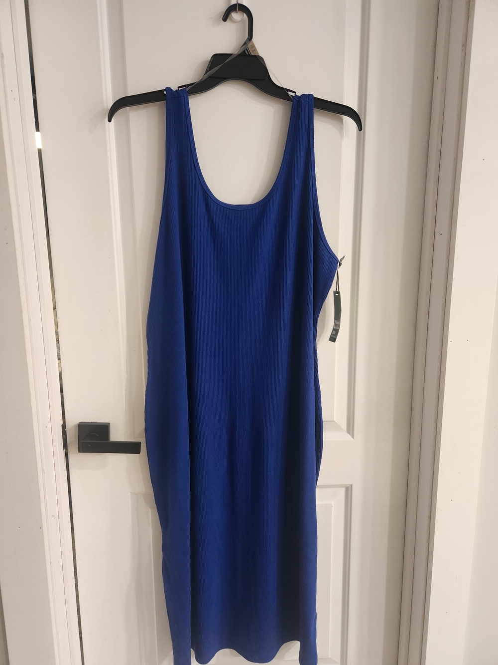 Terra & Sky Cobalt Blue Scoop Neck Midi Tank Dress